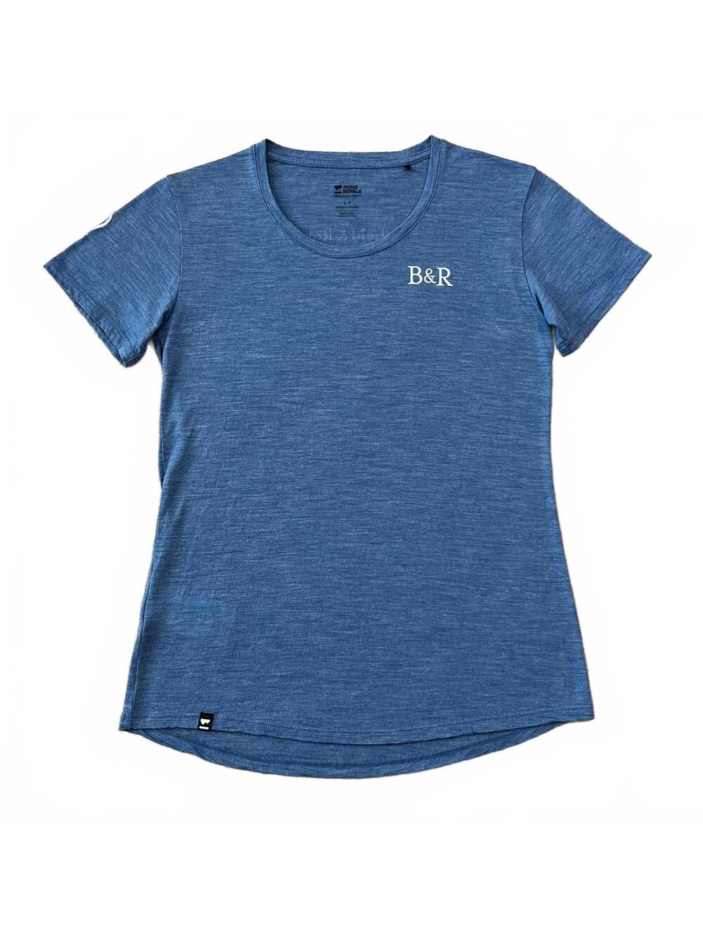 Mons Royale Womens Butterfield & Robinson Merino Wool T Shirt Blue Size Small